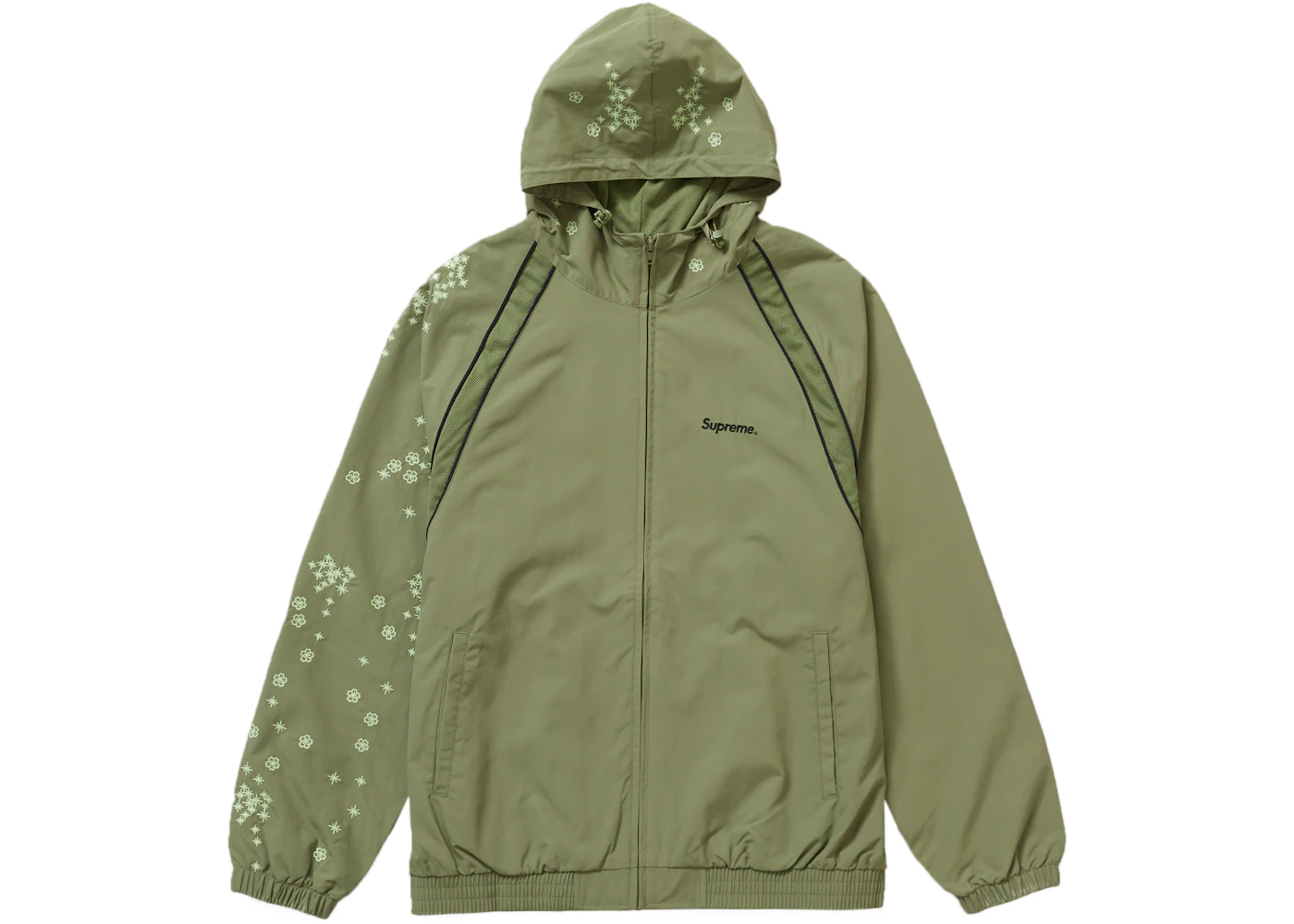 Supreme AOI Veste de survêtement phosphorescente Olive Homme de la