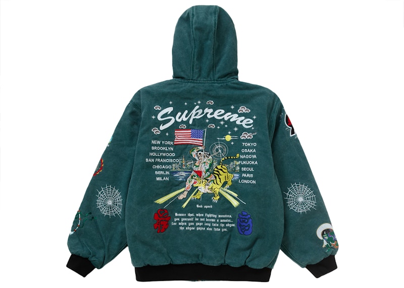 Supreme AOI Hooded Work Jacket Teal Men's - SS24 - US