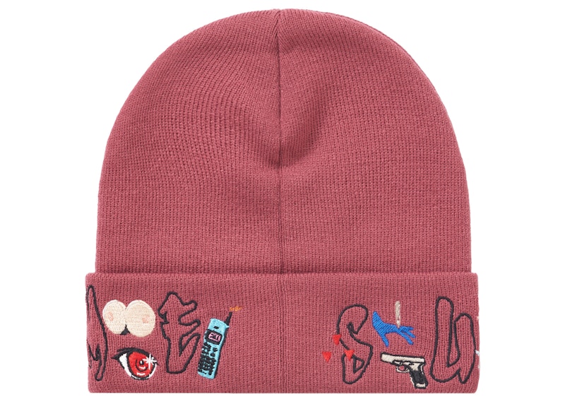 Supreme AOI Icons Beanie Plum