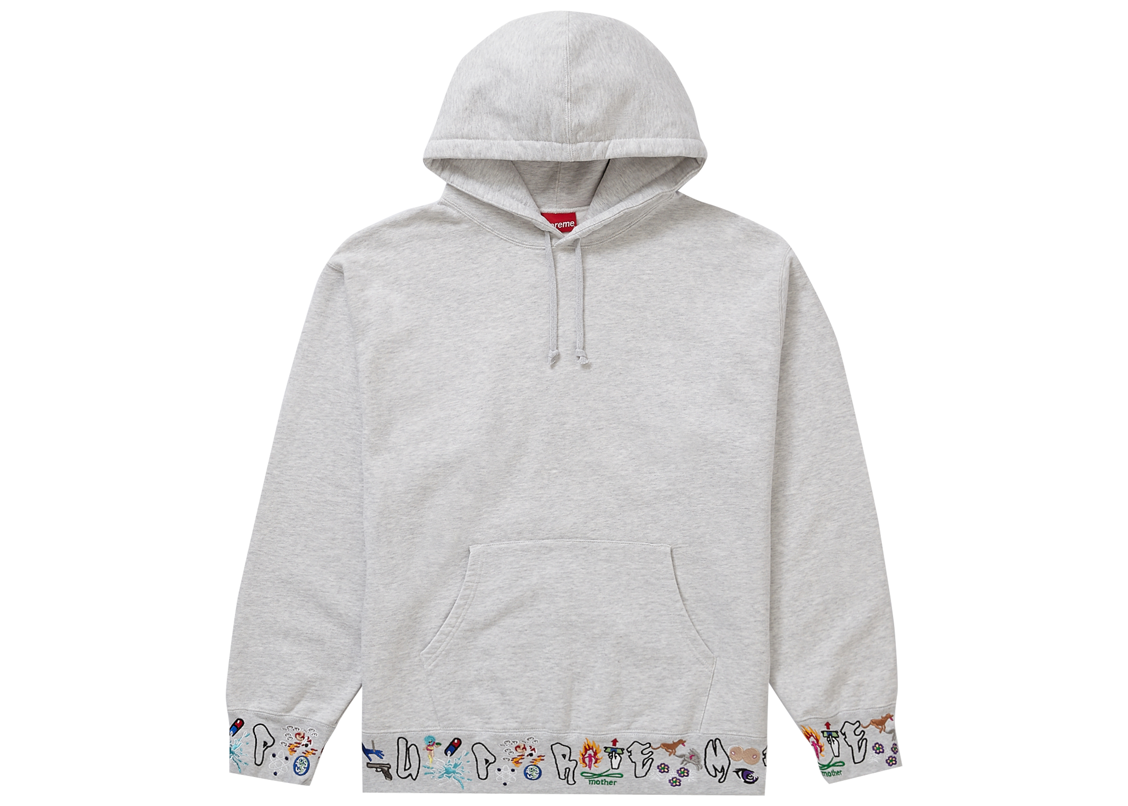 Supreme AOI Icons Hooded Sweatshirt Ash Grey
