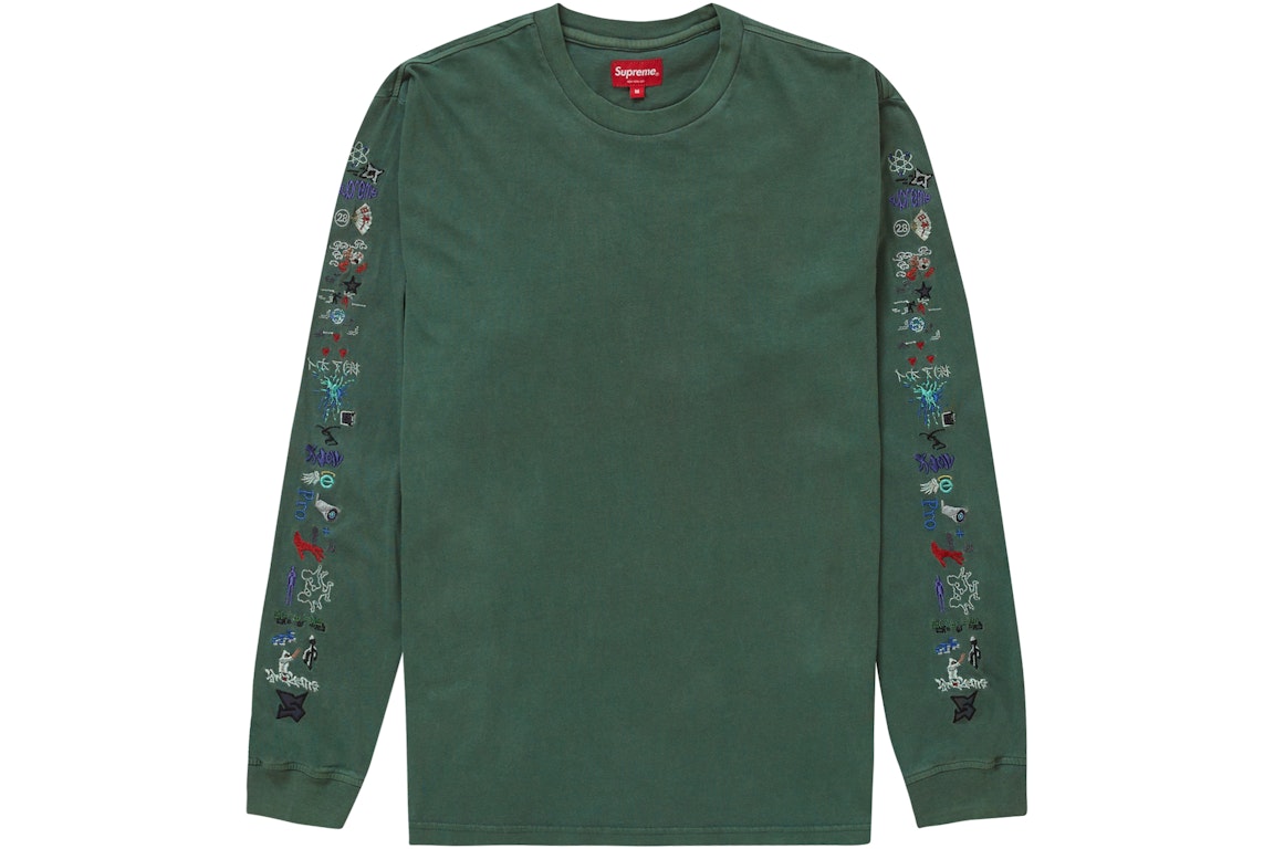 Pre-owned Supreme Aoi Icons L/s Top Dusty Green