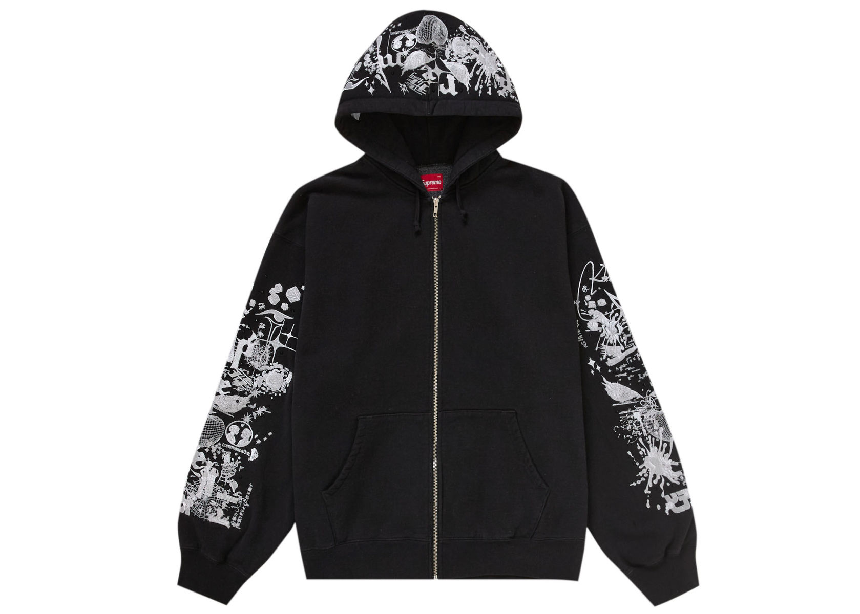 Supreme AOI Zip Up Hooded Sweatshirt Black メンズ - SS24 - JP