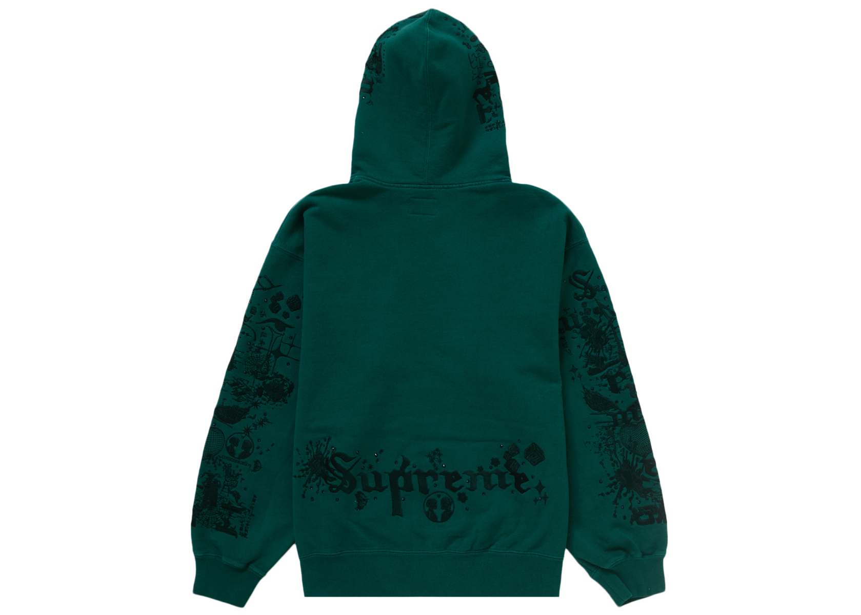 Supreme AOI Icons Hooded Sweatshirt Dark Aqua