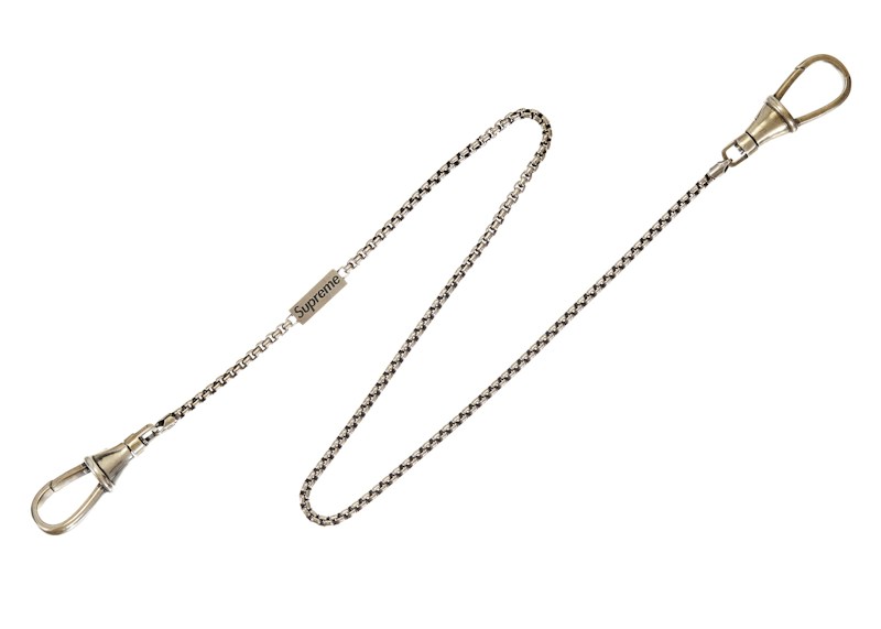 Supreme A.PRESSE Sterling Silver Classic Key Chain Silver