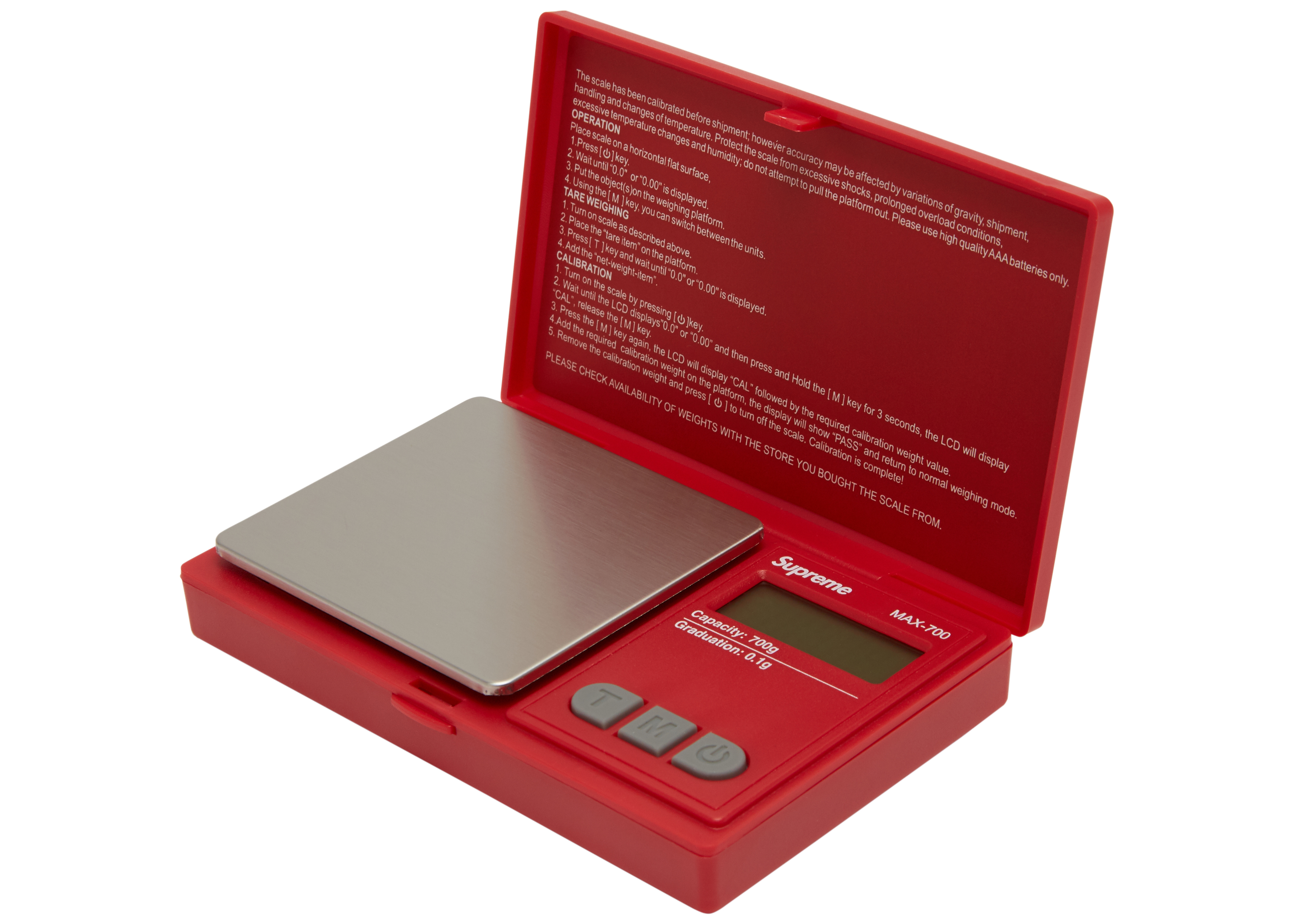 Supreme AWS MAX-700 Digital Scale Red - FW18