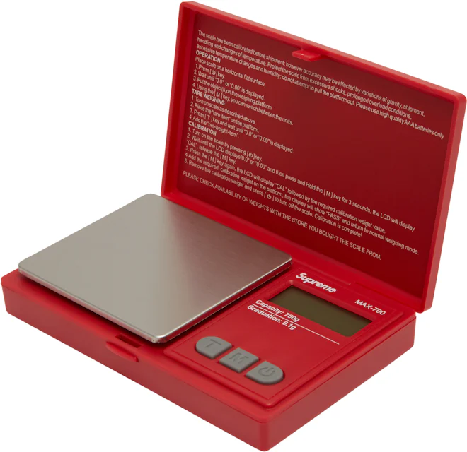 Supreme AWS MAX-700 Digital Scale Red - FW18 - US