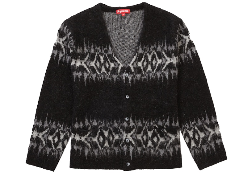 Supreme Abstract Stripe Cardigan Black Men's - FW22 - US