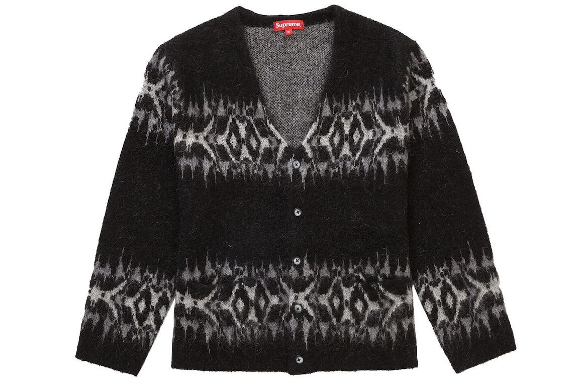 Pre-owned Supreme Abstract Stripe Cardigan Black