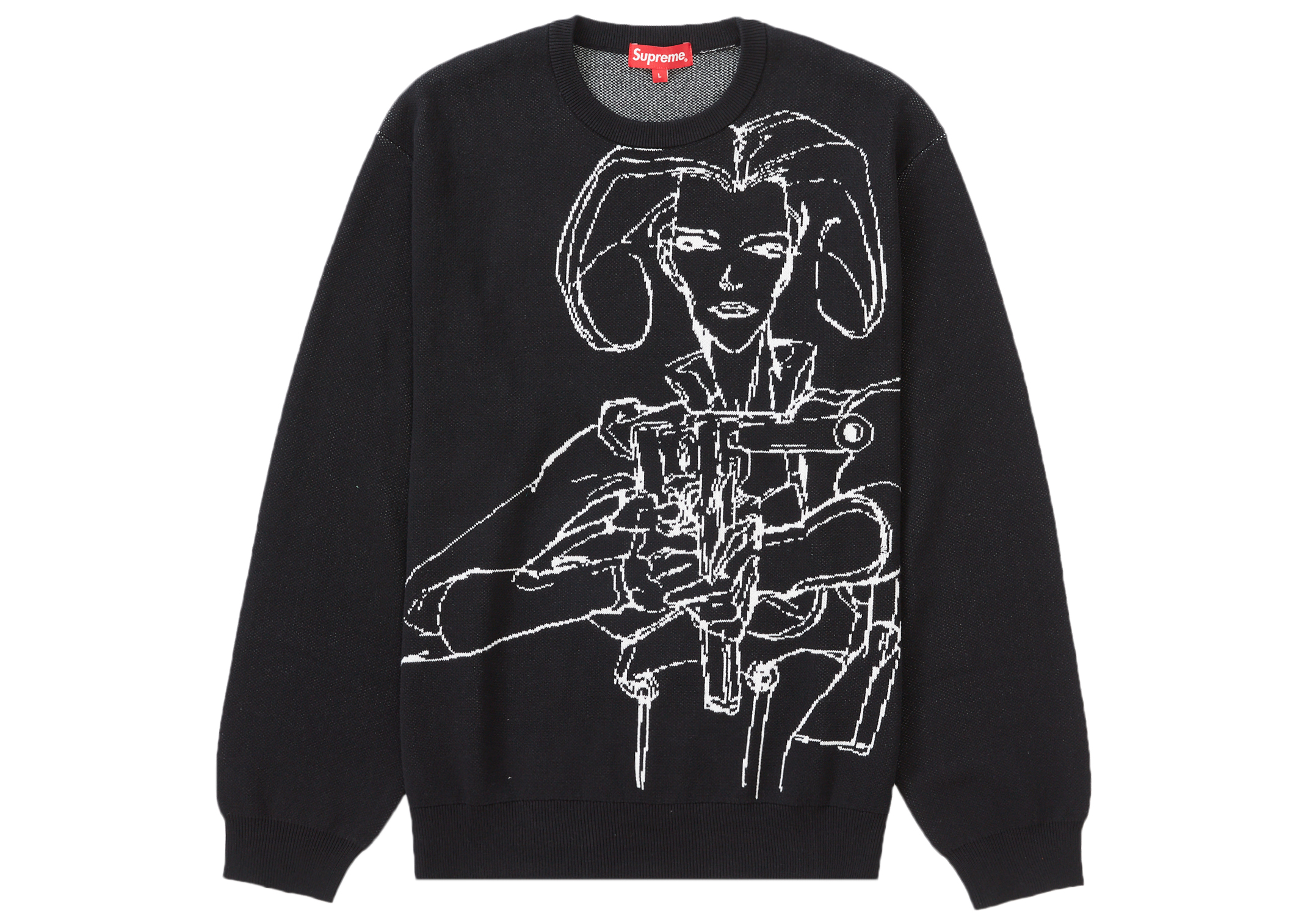 Supreme Aeon Flux Sweater Black Men's - SS22 - GB