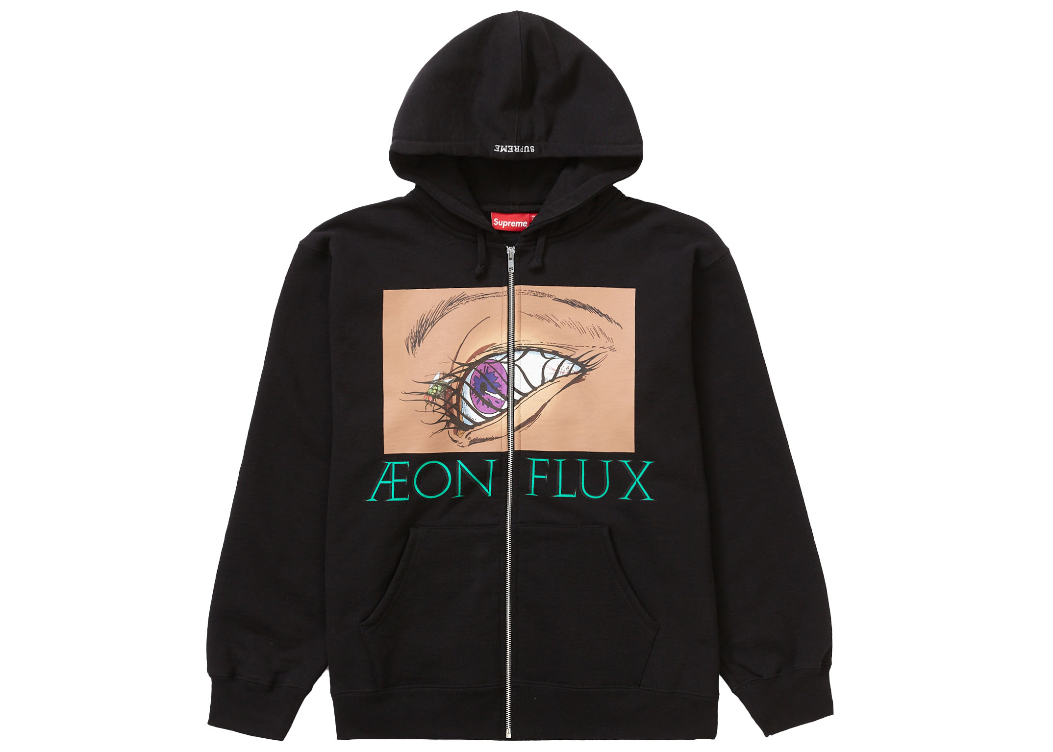 Supreme Aeon Flux Zip Up Hooded Sweatshirt Black