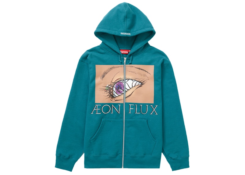 Supreme Aeon Flux Zip Up Hooded Sweatshirt Teal