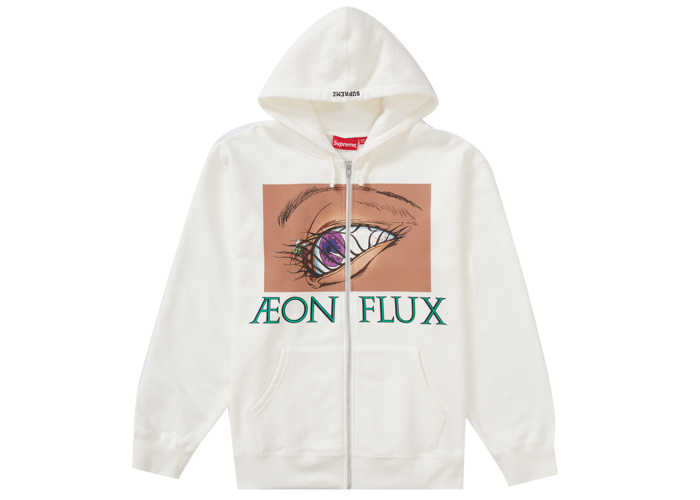 Supreme Aeon Flux Zip Up Hooded Sweatshirt White Men's - SS22 - US