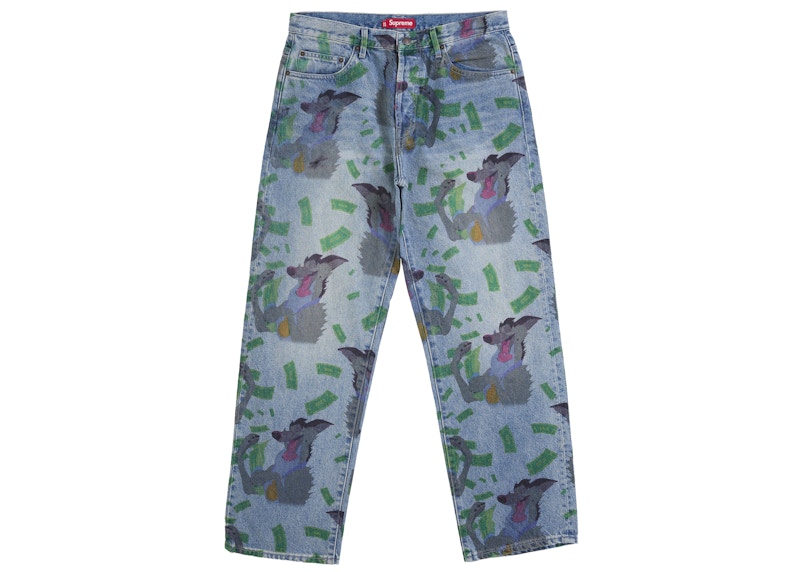 Supreme All Dogs Go To Heaven Loose Fit Jean Washed Indigo メンズ