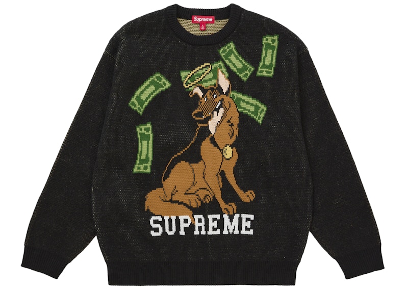 Supreme All Dogs Go To Heaven Sweater Black Men's - FW25 - US