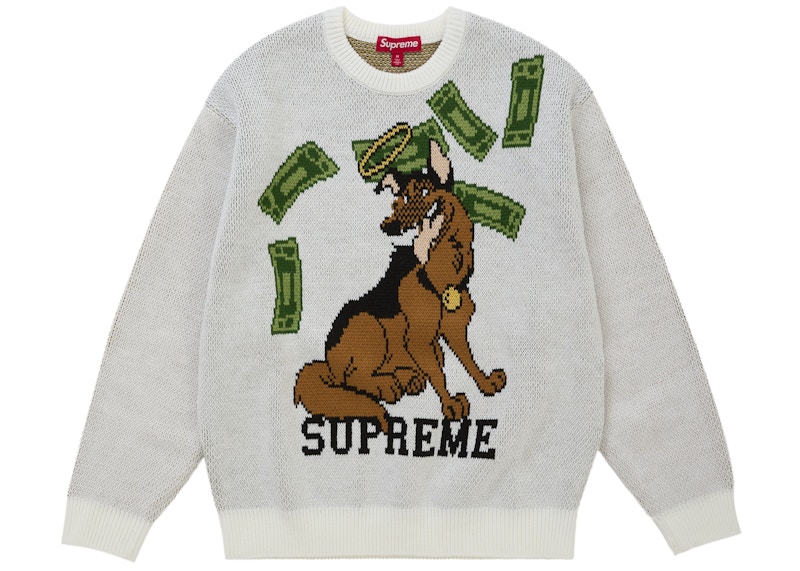 Supreme All Dogs Go To Heaven Sweater White Men's - FW25 - US