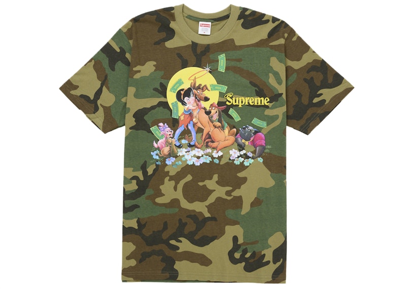 Supreme tシャツ　All Dogs Go To Heaven Tee S Supreme All Dogs Go To Heaven Tee Woodland Camo Men's - FW25