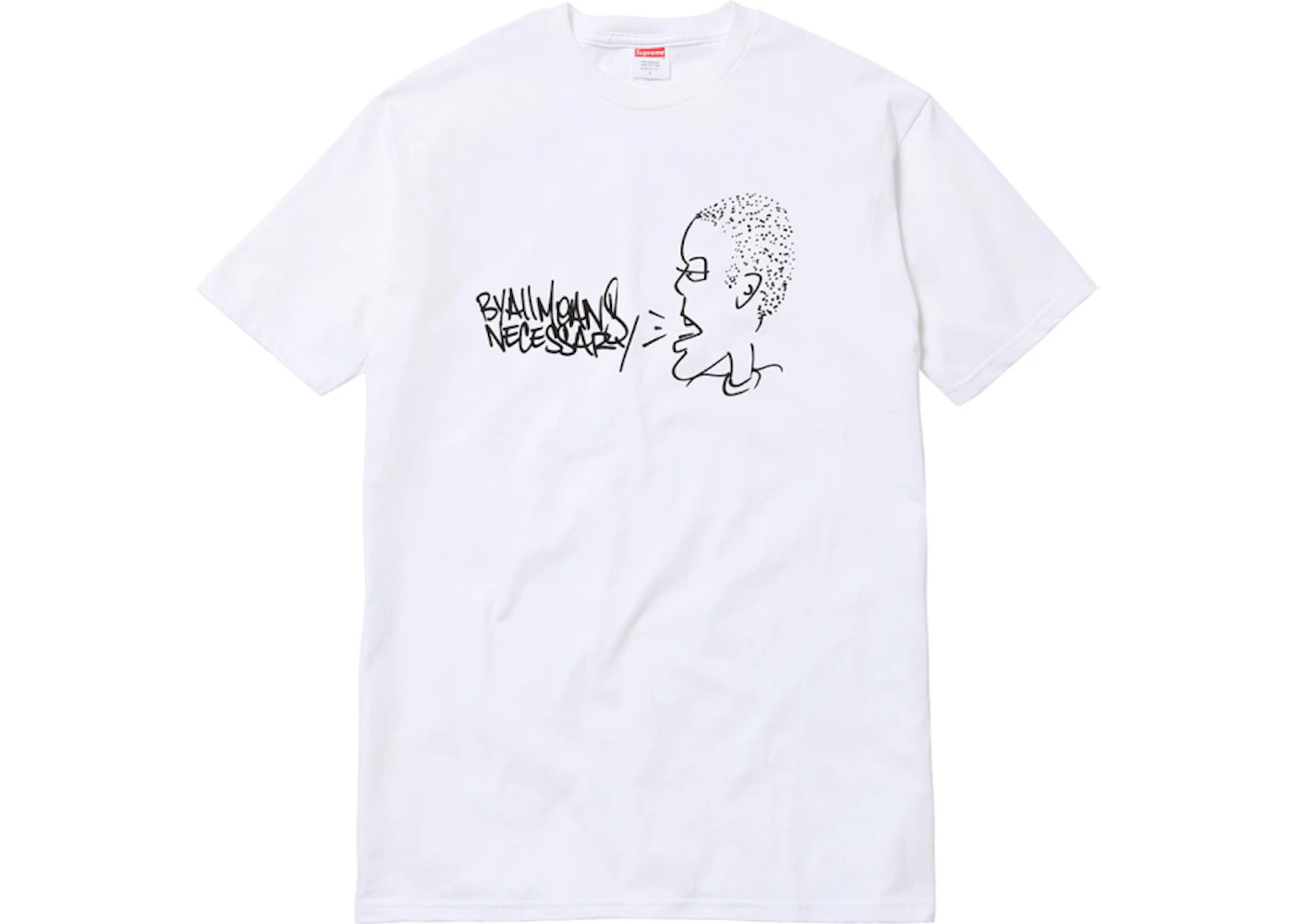 Supreme All Means Tee White Men's - FW14 - US