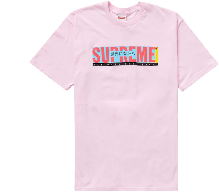 Supreme All Over Tee Light Pink Men's - SS22 - US