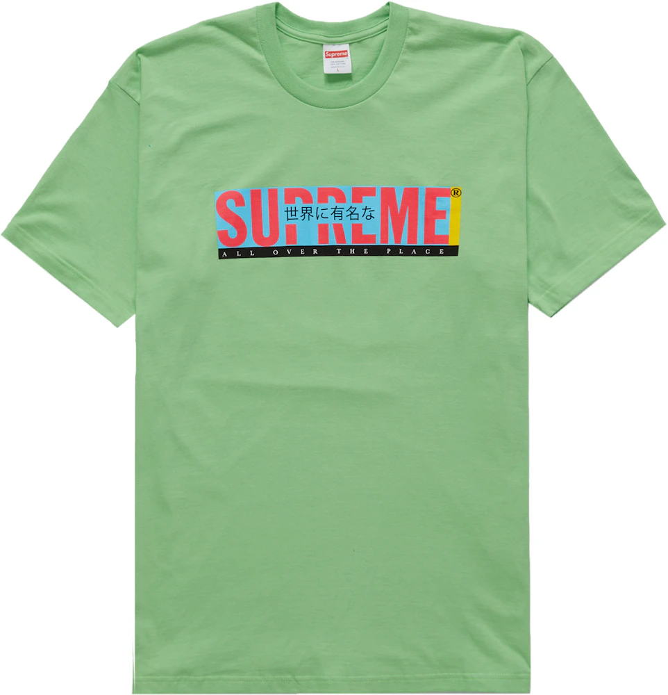 Supreme All Over Tee Lime Men's - SS22 - US