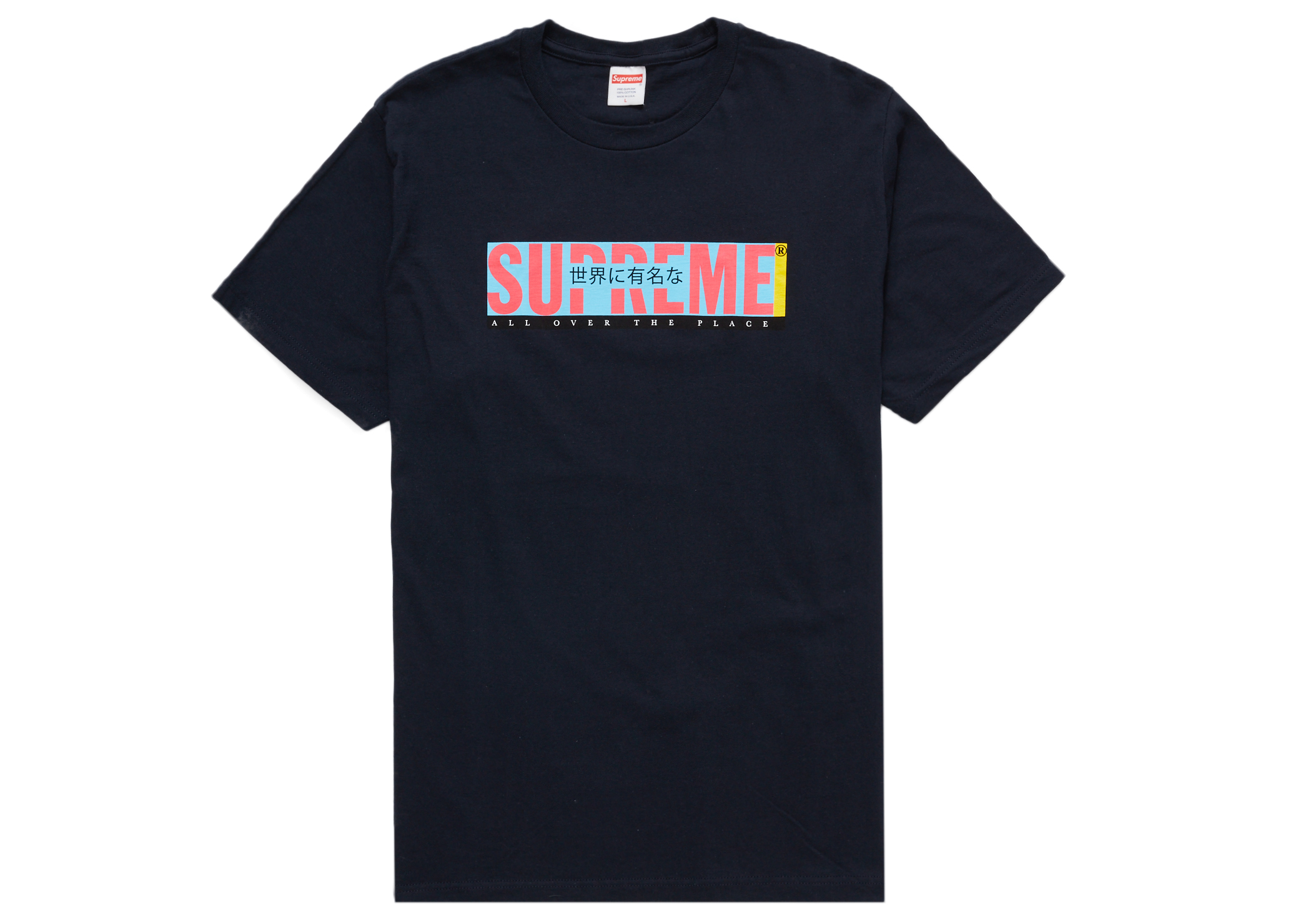Supreme All Over Tee Navy Men's - SS22 - US
