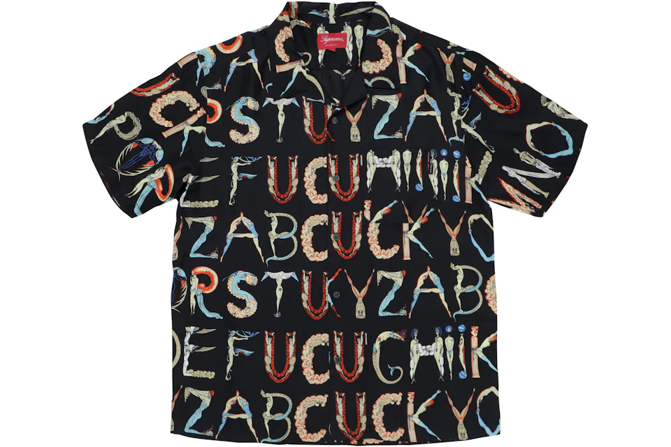 Supreme Alphabet Silk Shirt Black