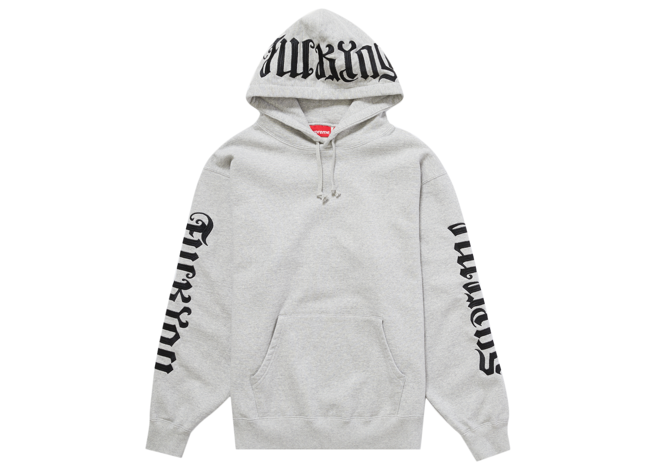 Supreme Ambigram Hooded Sweatshirt Heather Grey Men's - SS22 - GB