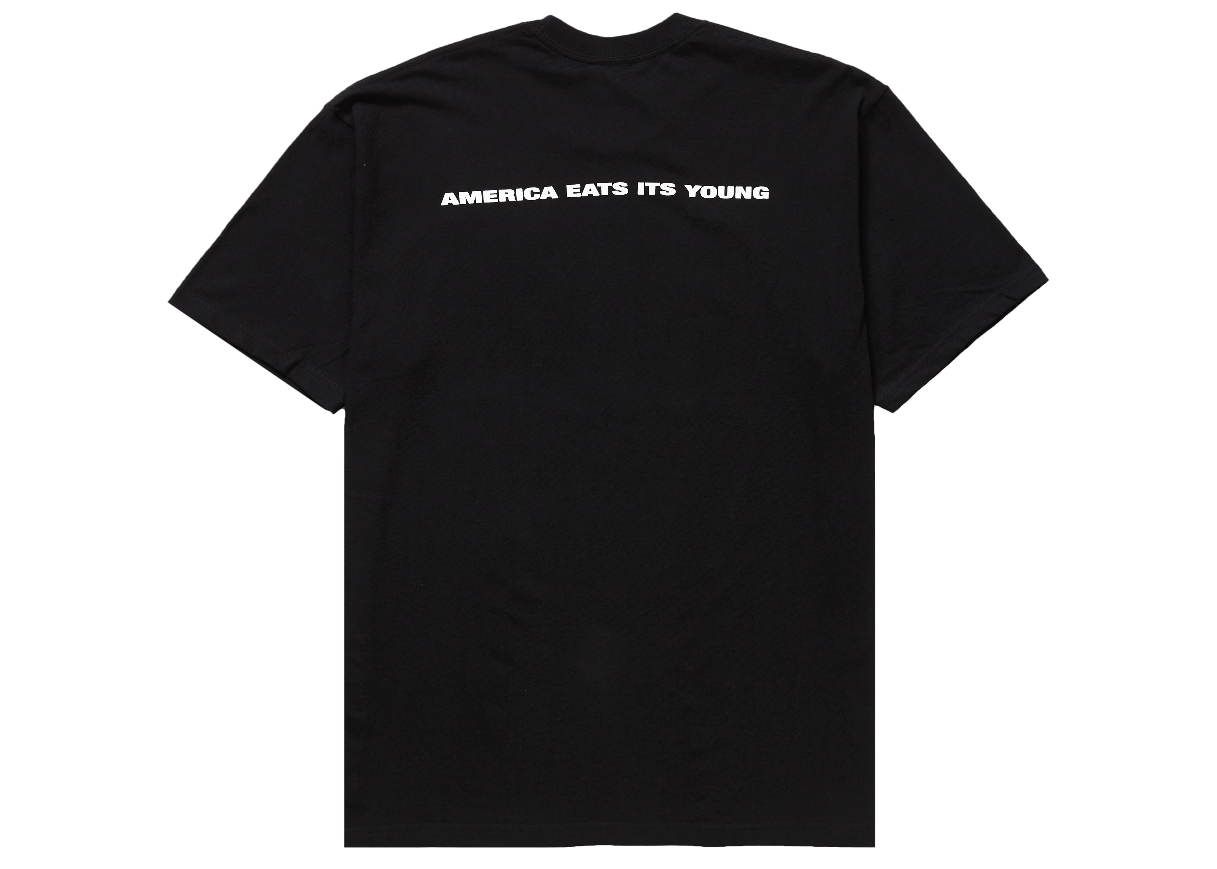 超歓迎国産Supreme America Eats Its Young Tee Tシャツ/カットソー(半袖/袖なし)