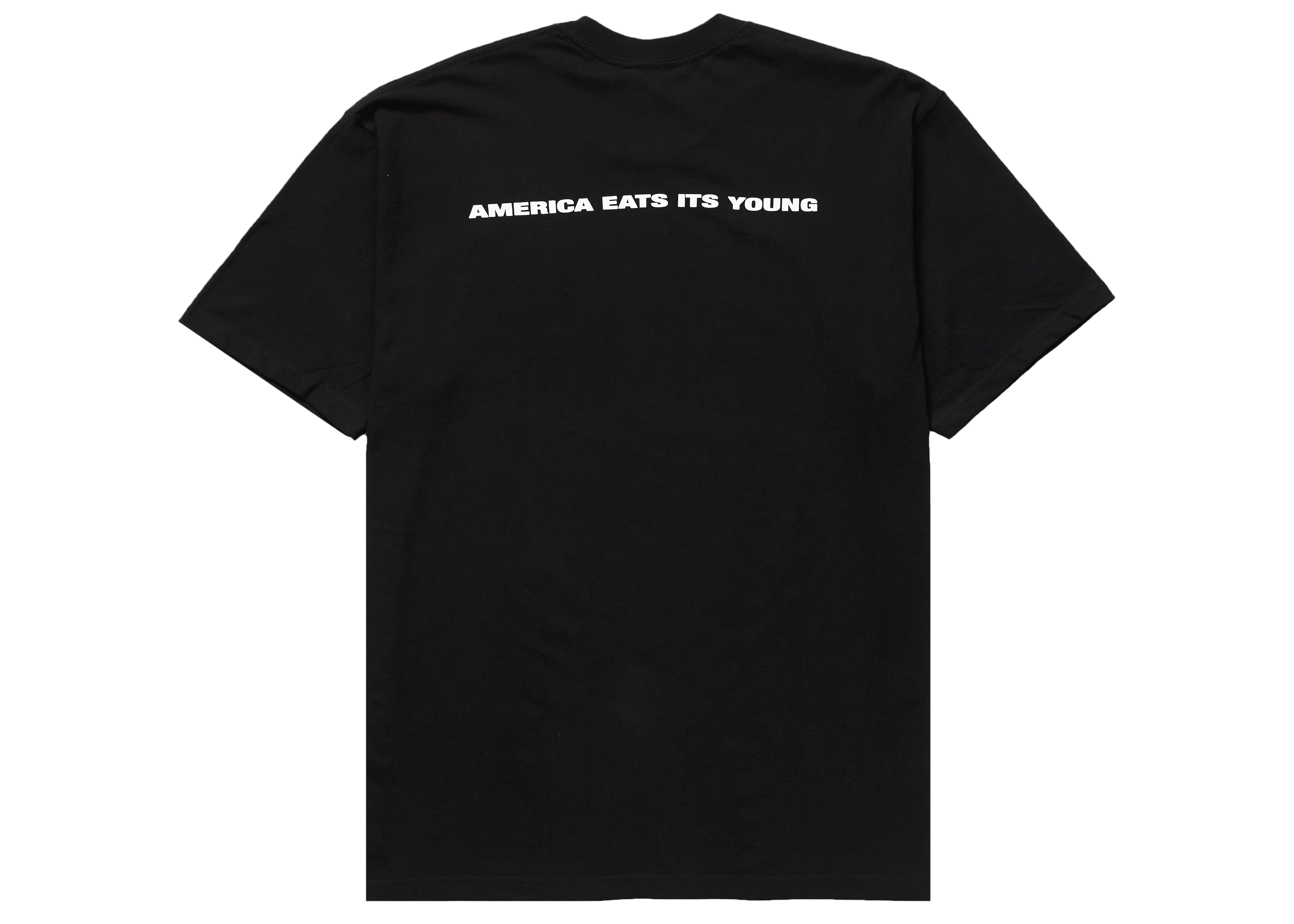 Tシャツ/カットソー(半袖/袖なし)supreme America eats its young tee 黒L