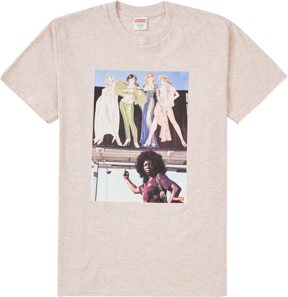 Supreme American Picture Tee Heather Light Pink Men's - FW19 - US