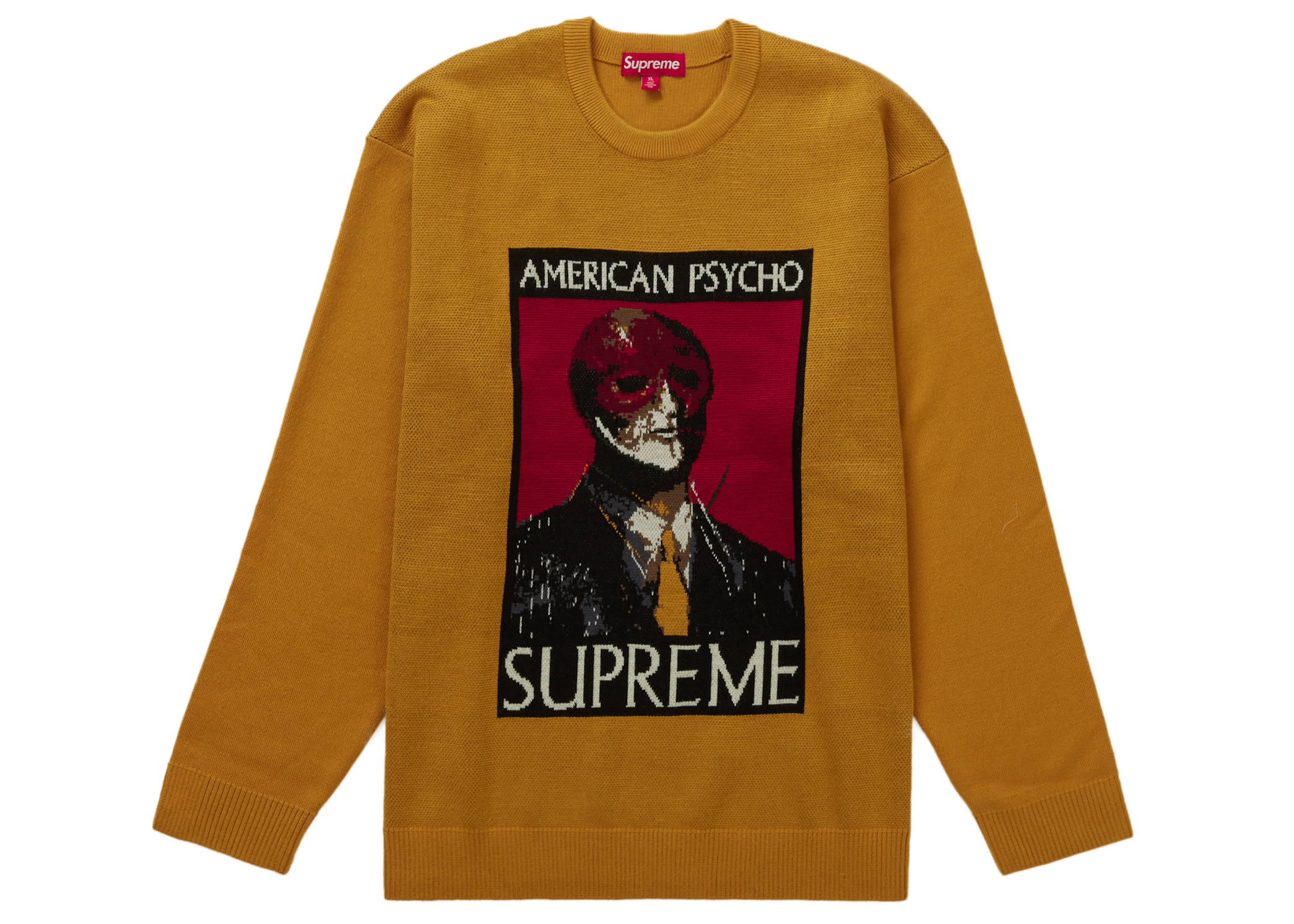 Supreme American Psycho Sweater Yellow Men's - FW23 - US