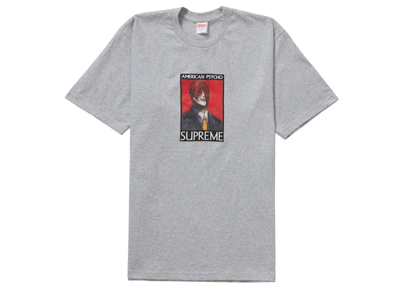 Supreme American Psycho Tee Grey Men's - FW23 - US