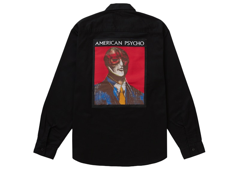 Supreme American Psycho Work Shirt Black Men's - FW23 - GB