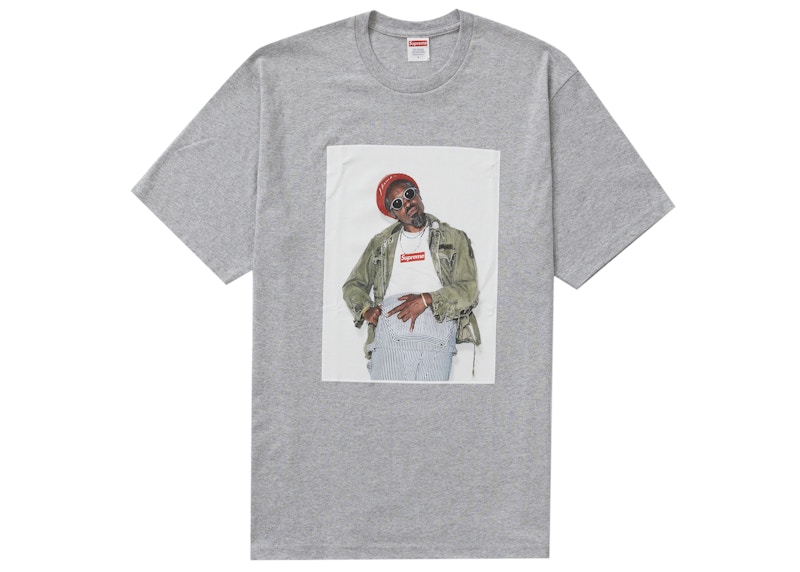 Supreme André 3000 Tee Heather Grey Men's - FW22 - US