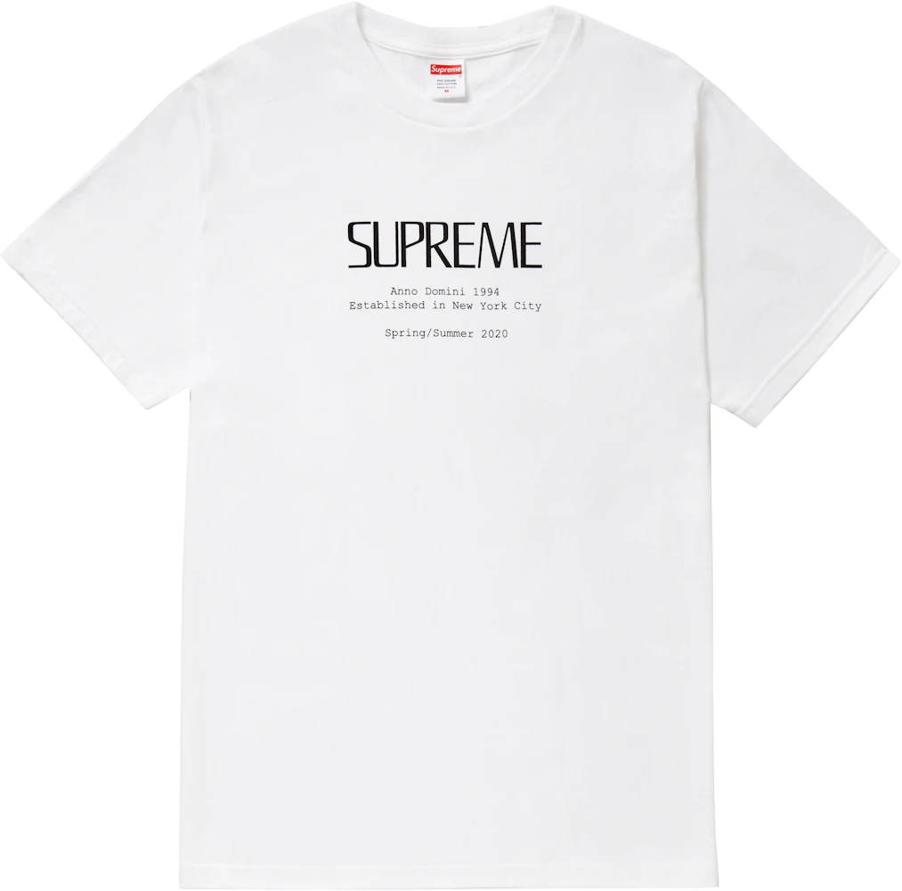 Supreme Basic T-shirt White 1631 T-shirts Black Island