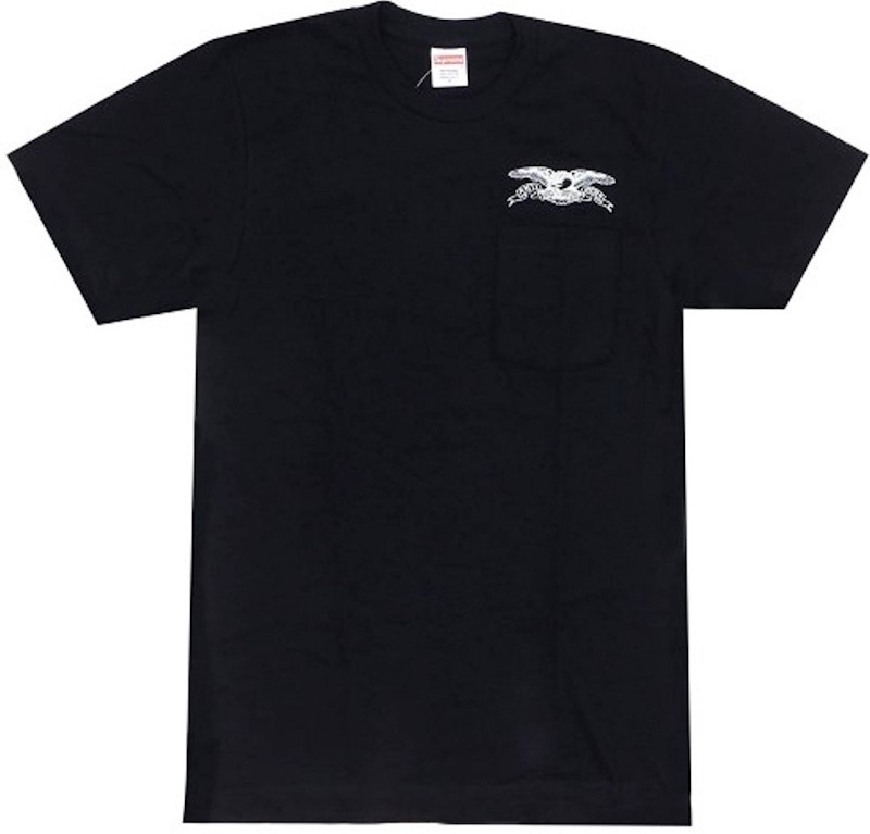 Supreme Anti Hero Eagle Pocket Tee Black Men's - SS16 - US