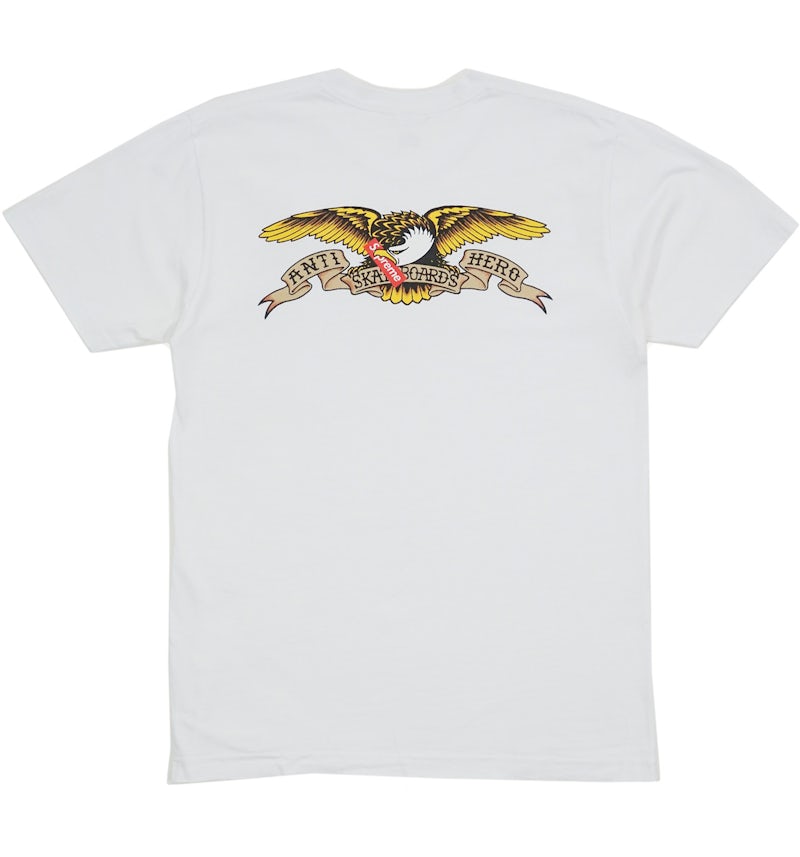 Supreme Anti Hero Eagle Pocket Tee White Men's SS16 US