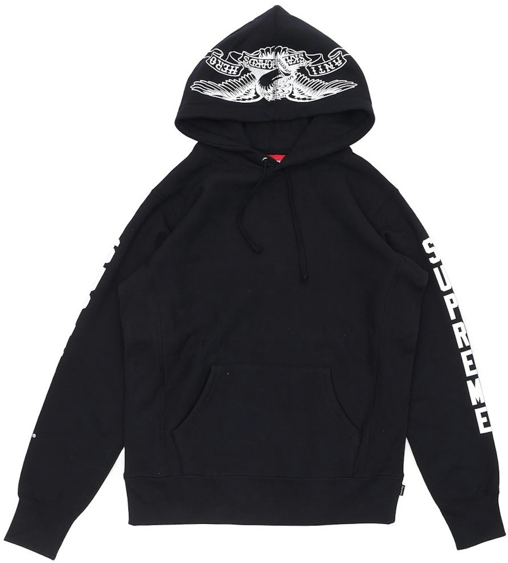 Supreme Anti Hero Hooded Sweatshirt Black - SS16