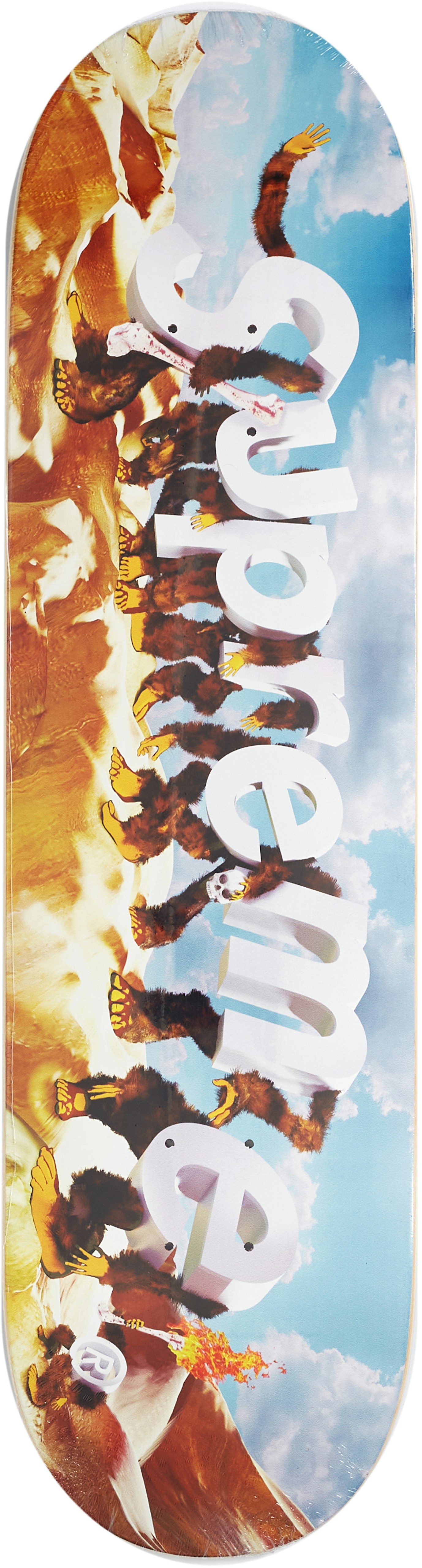 supreme apes skateboard deck night