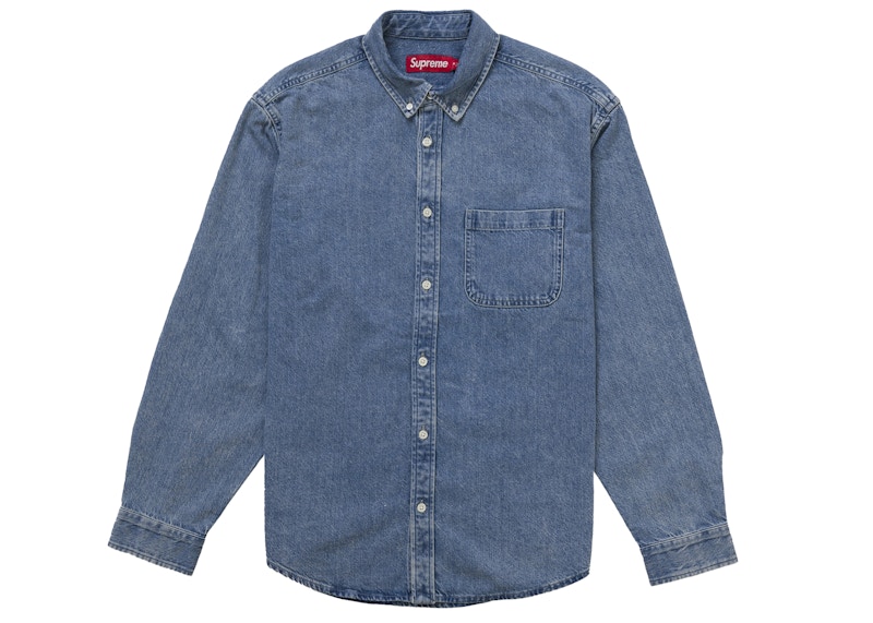 SUPREME Applique Denim デニムシャツ Supreme Applique Denim Shirt Indigo Men's - FW25 - US