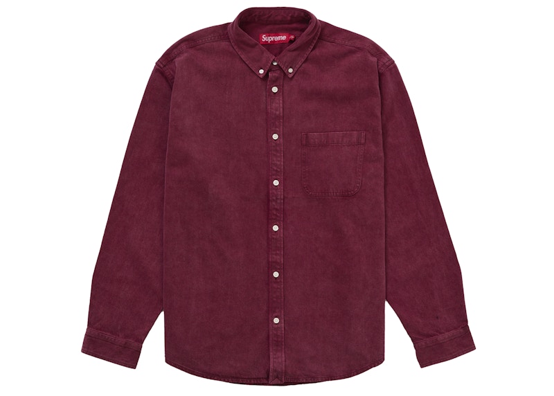 Supreme Applique Denim Shirt Red Men's - FW25 - US