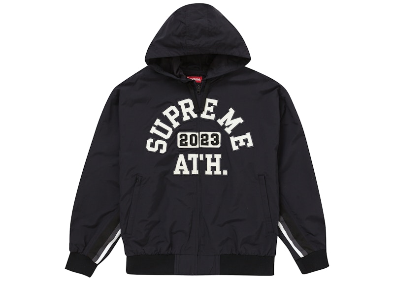 Supreme Appliqué Hooded Track Jacket Black Men's - SS23 - US