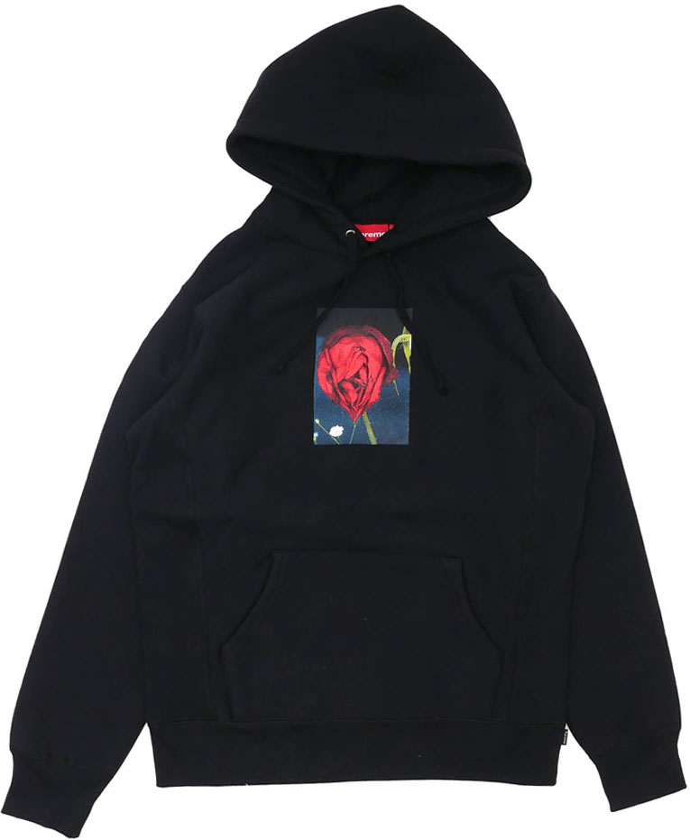 Supreme Araki Rose Hooded Sweatshirt Black