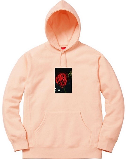 Supreme Araki Rose Hooded Sweatshirt Peach Men's - FW16 - US