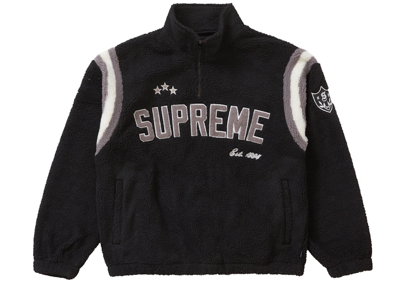 Supreme Arc Half Zip Fleece Pullover Black Men's - FW23 - US