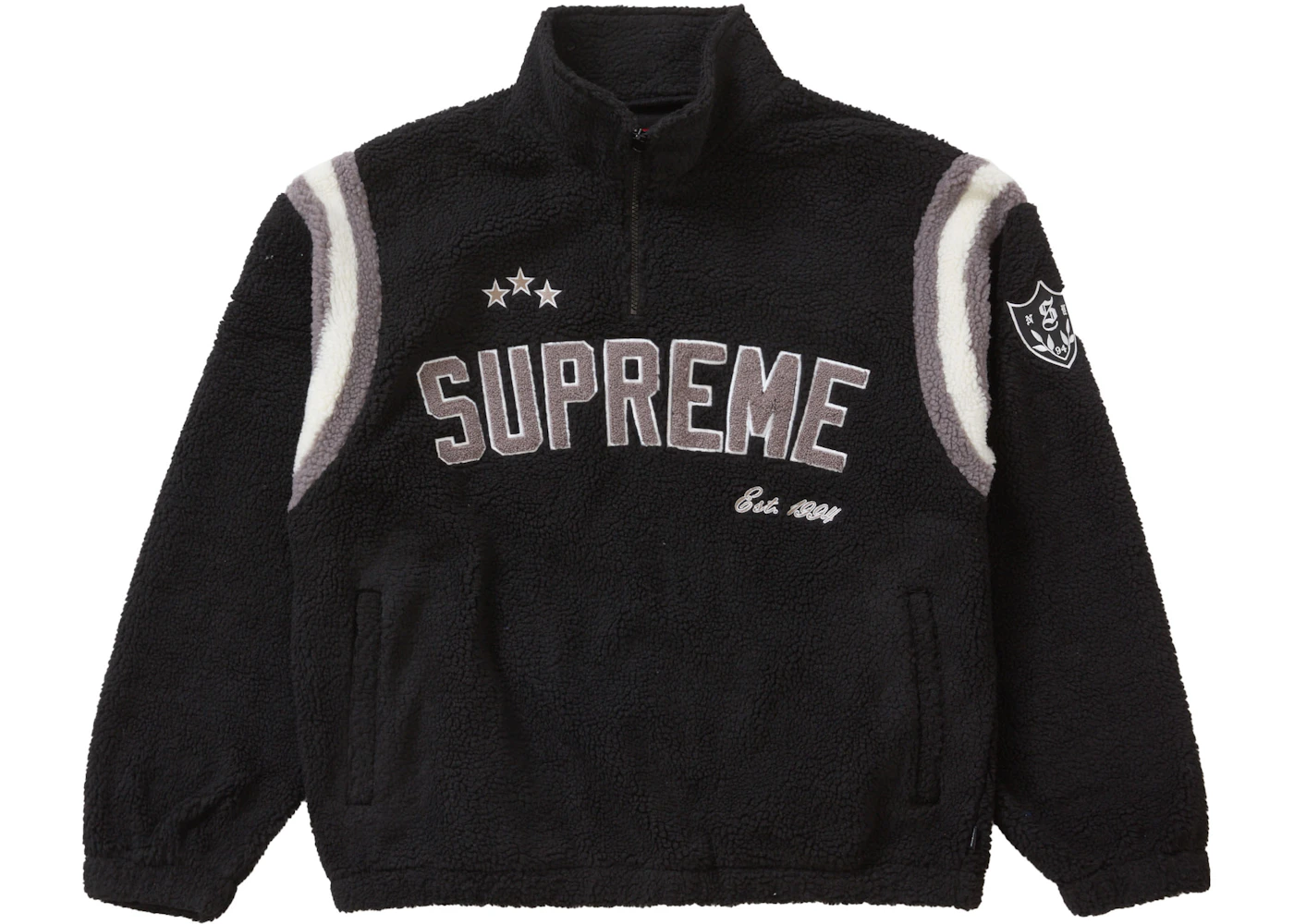Half Zip Supreme Zip Sweater Supreme Denim Collar Half Zip