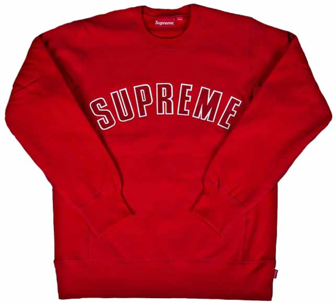 WANT TO SELL!!! ✓Sùpręmě Arc Logo Crewneck Red FW15 ✓Condition- 9.5/10  ✓Size- L (Pit23/Length29) ✓Price-❌SOLD❌