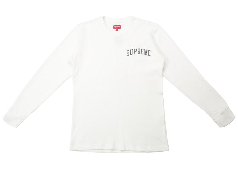 Supreme Arc Logo L/S Thermal White Men's - FW17 - US