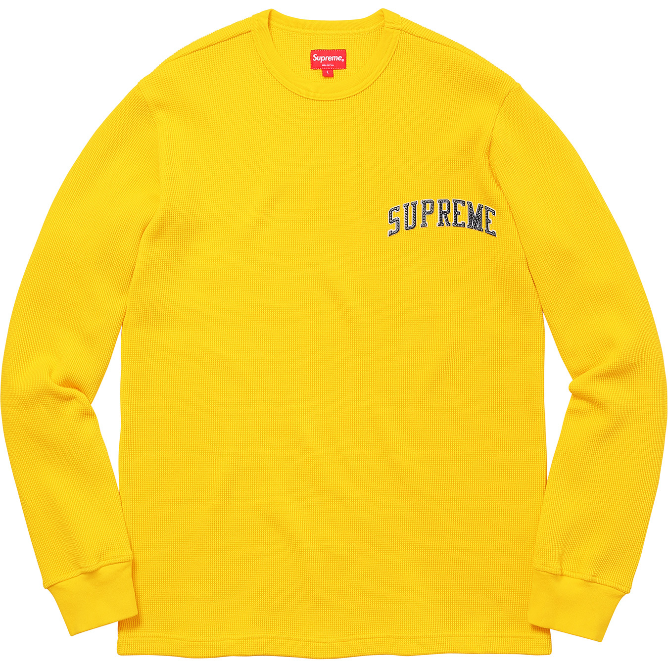 Supreme Arc Logo L/S Thermal Yellow Men's - FW17 - US