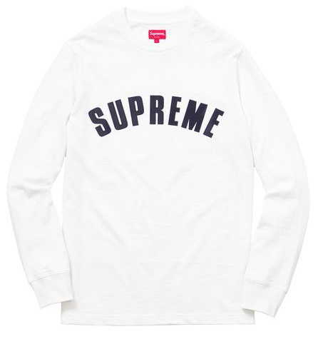 Supreme Arc Logo LS Top White - SS16 Men's - US