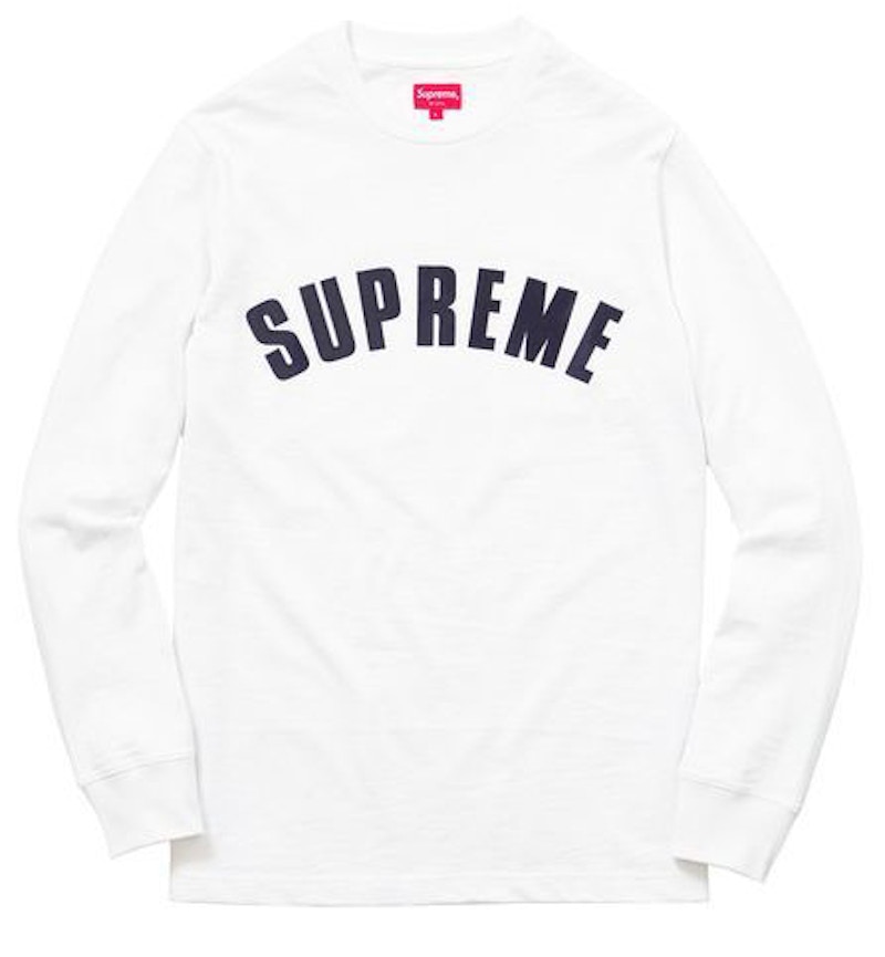 Supreme Arc Logo LS Top White メンズ - SS16 - JP